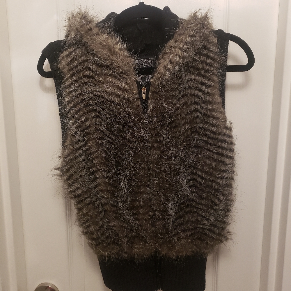Faux fur vest